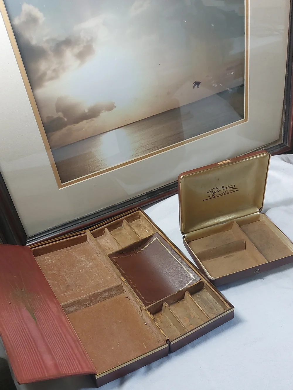 Vintage MCM Men’s Jewelry Valet Box Lot of 2 – Shields & Swank Restoration/Craft